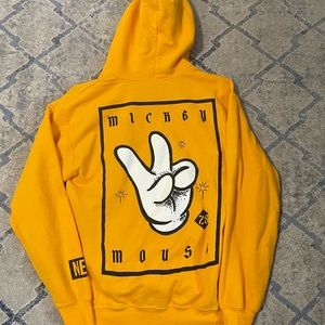 Neff Yellow Mickey Mouse Hoodie